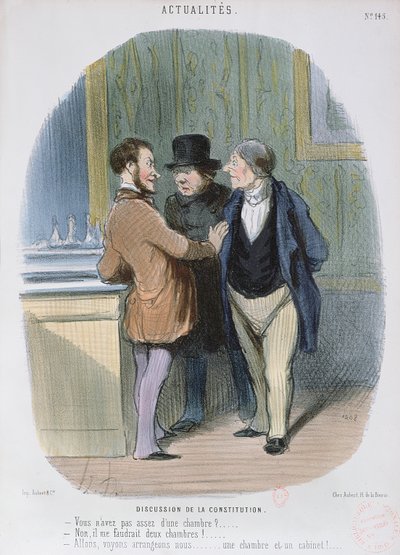 Diskussion über die Verfassung, 1848 von Honoré Daumier